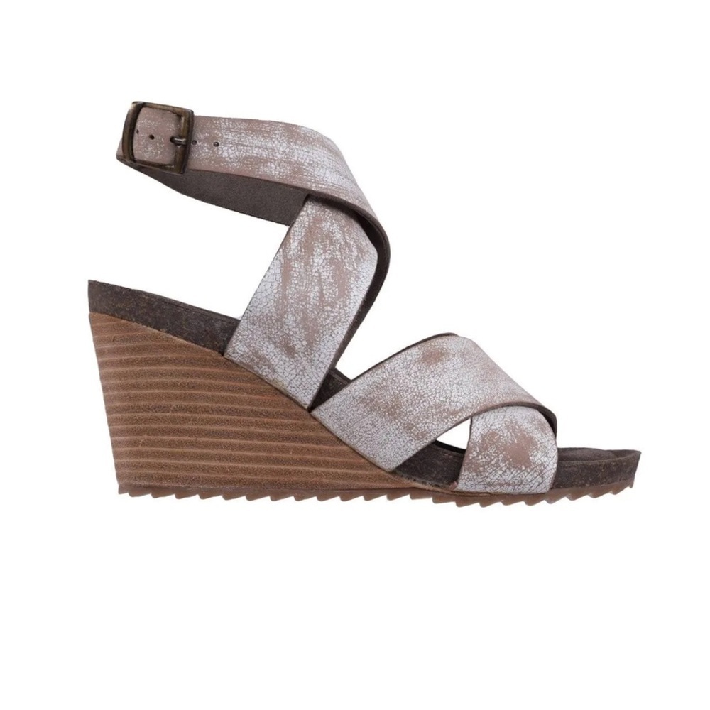 Diba True New View Leather Wedge Sandals NEW